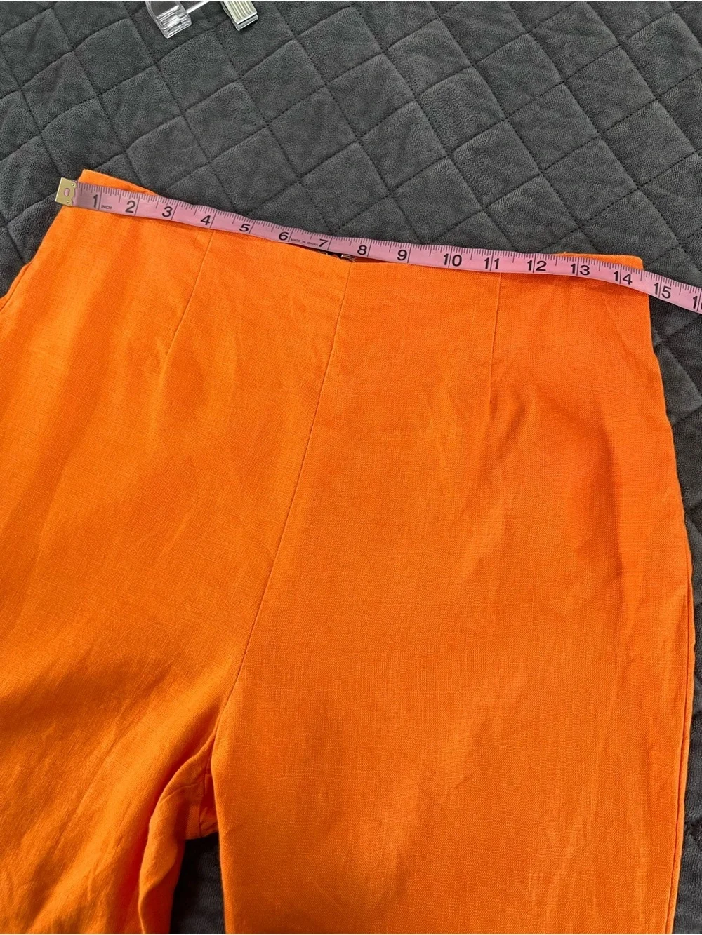 Reformation Liam Linen Pants Women’s Size 6 Petal Hem High Rise Straight B17